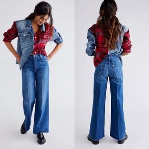 MOTHER Blue Flare & Wide Leg Jeans